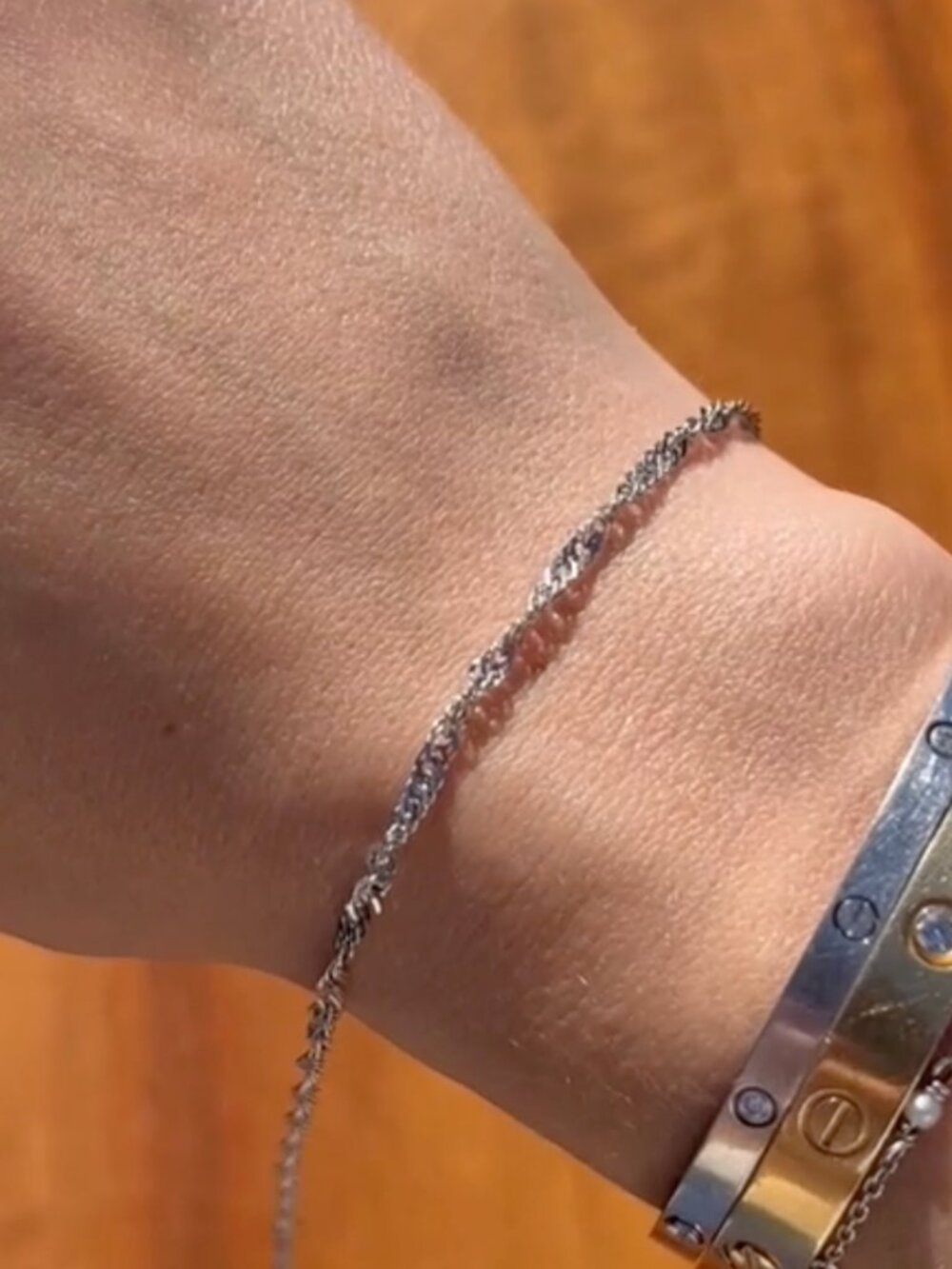 925 Sterling Silver Twisted Rope Chain Anklet